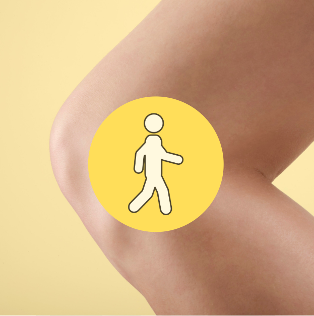NORMALISE: walking pattern - encourages muscle tone, limping strains knee and inhibits patterns you will need later