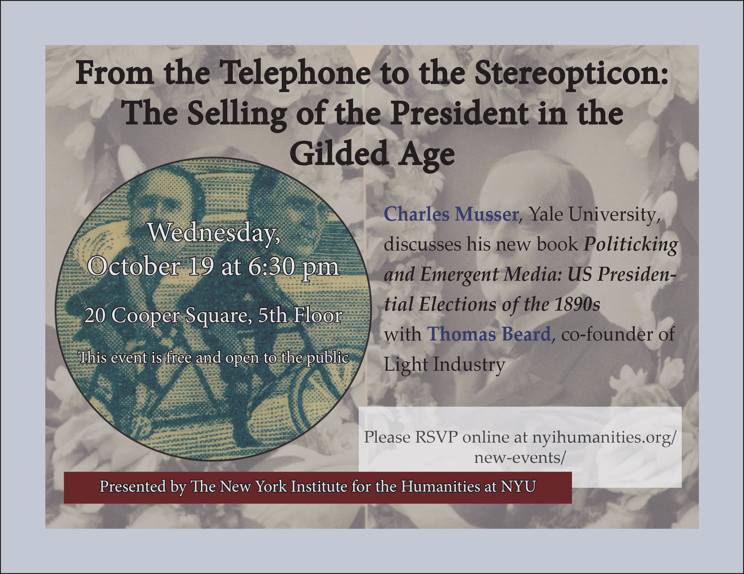 Flyer for the event From the Telephone to the Stereoticon