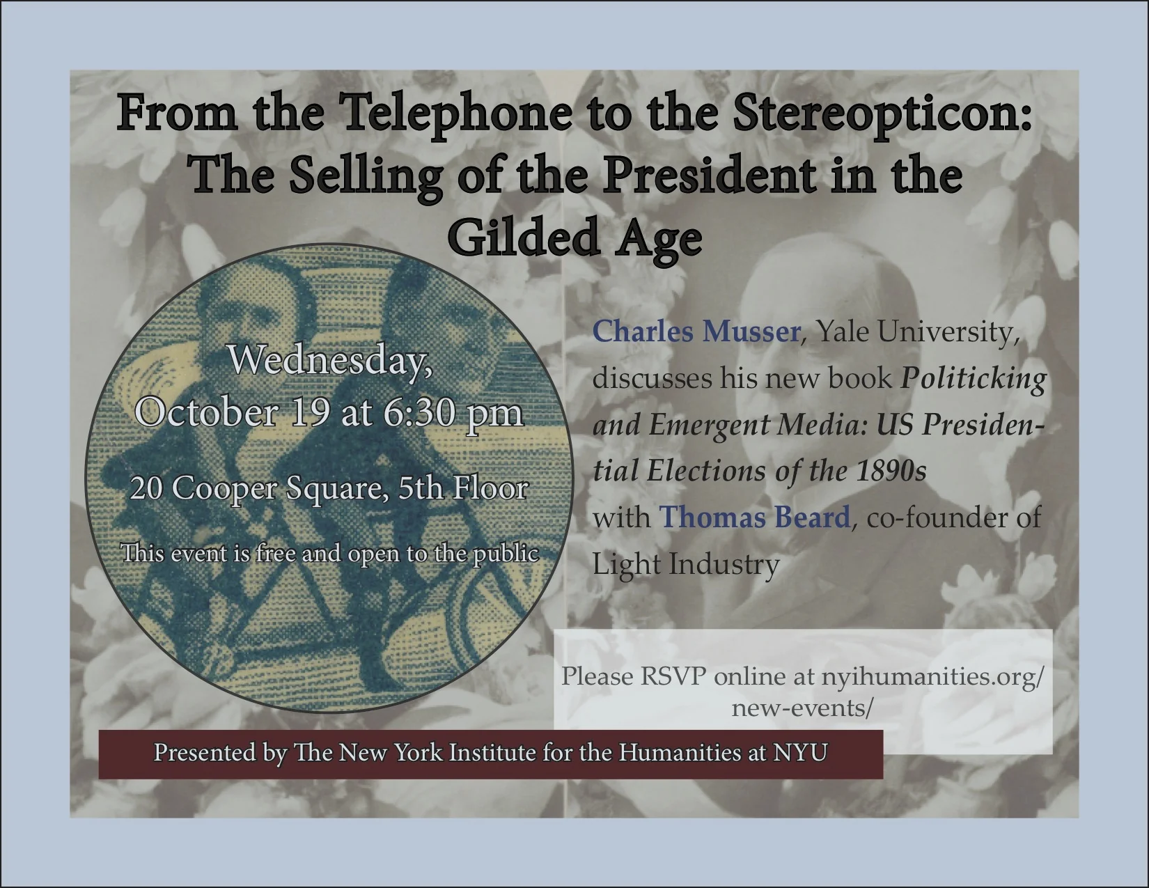Flyer for From the Telephone to the Stereopticon