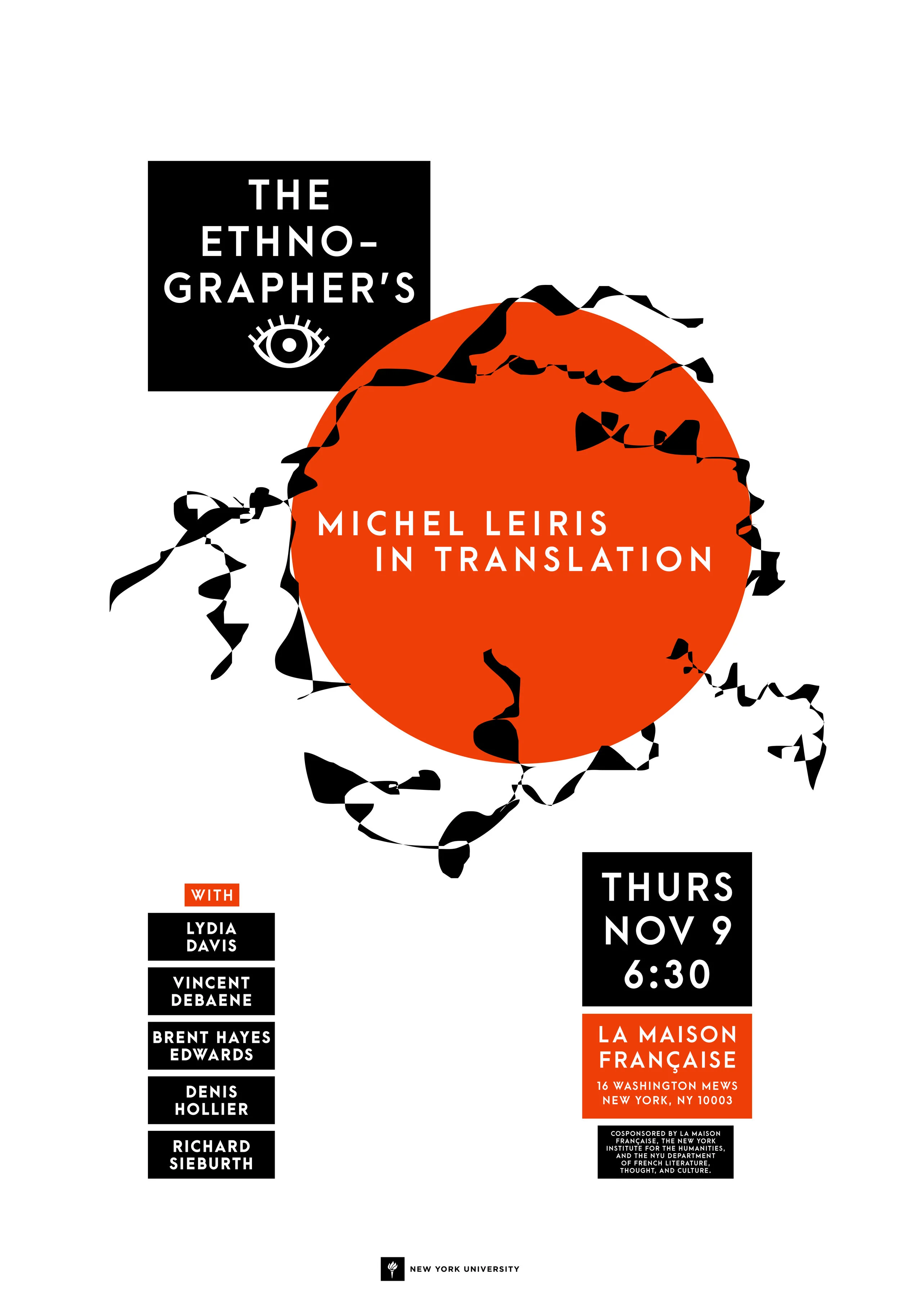 Event flyer for The Ethnographer's I