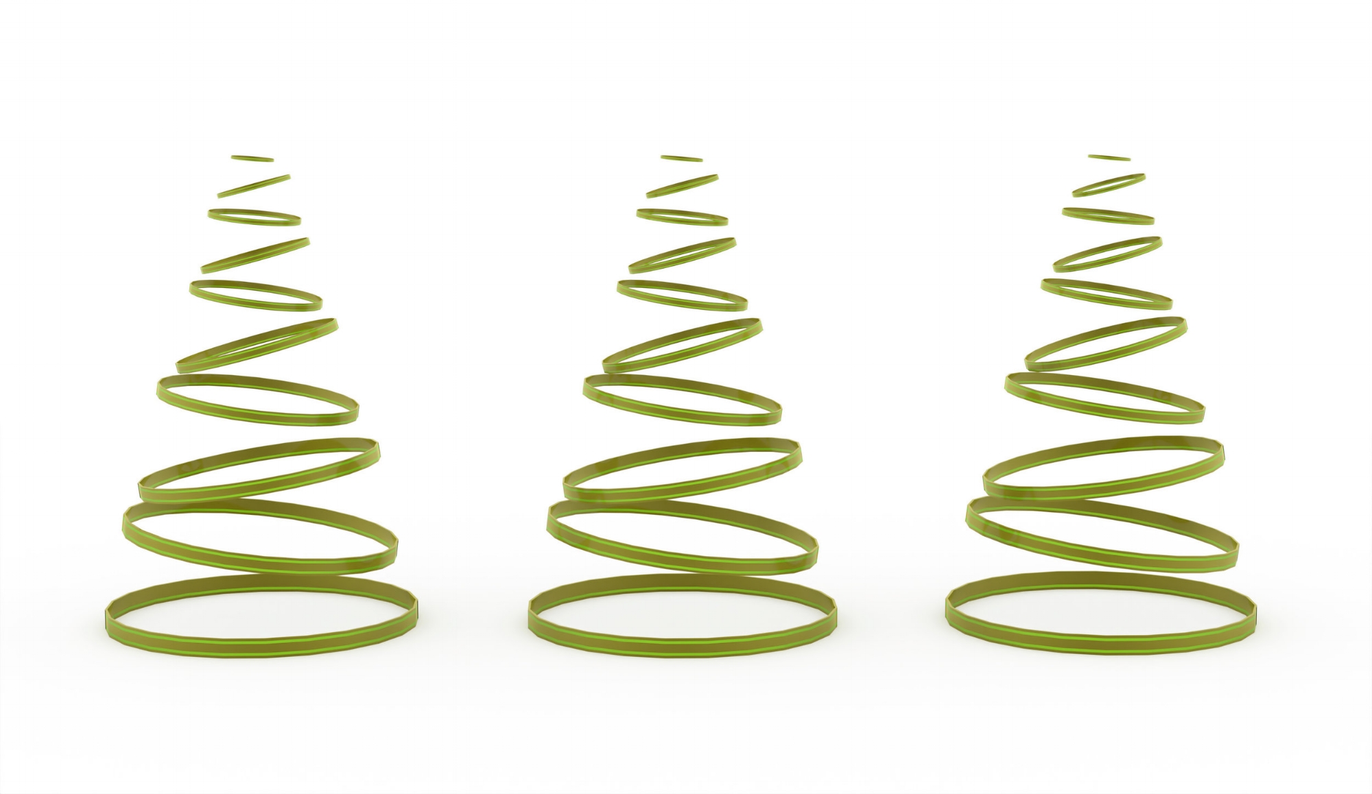 Christmas tree rendered on white background