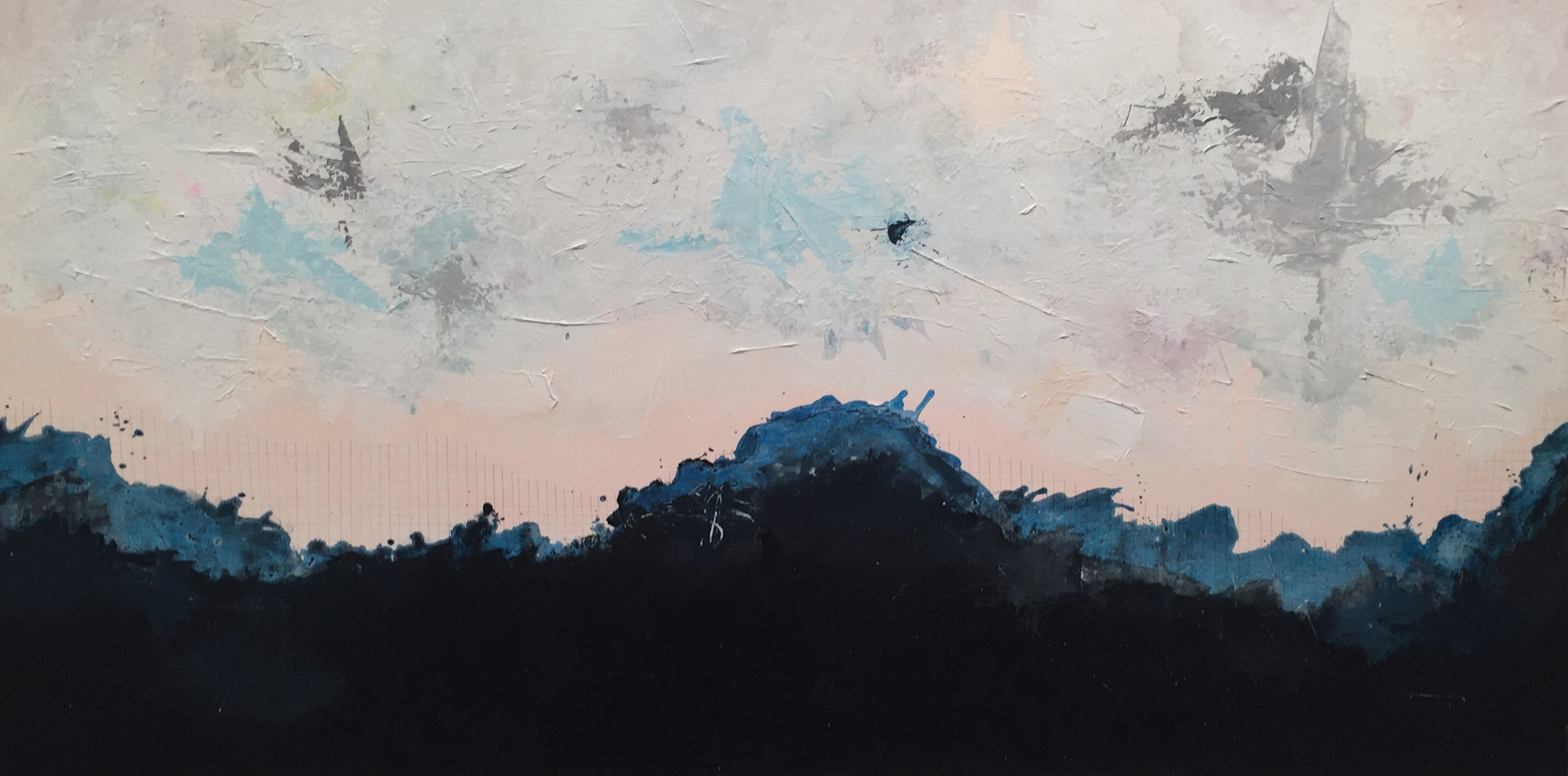 Dark Places; Acrylic on Wood 30 x 60