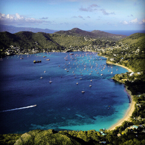 A beautiful aerial view of Bequia