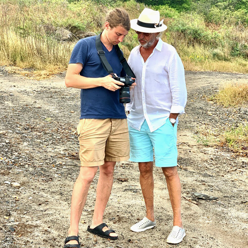 Chris and Jerry looking over the photographs