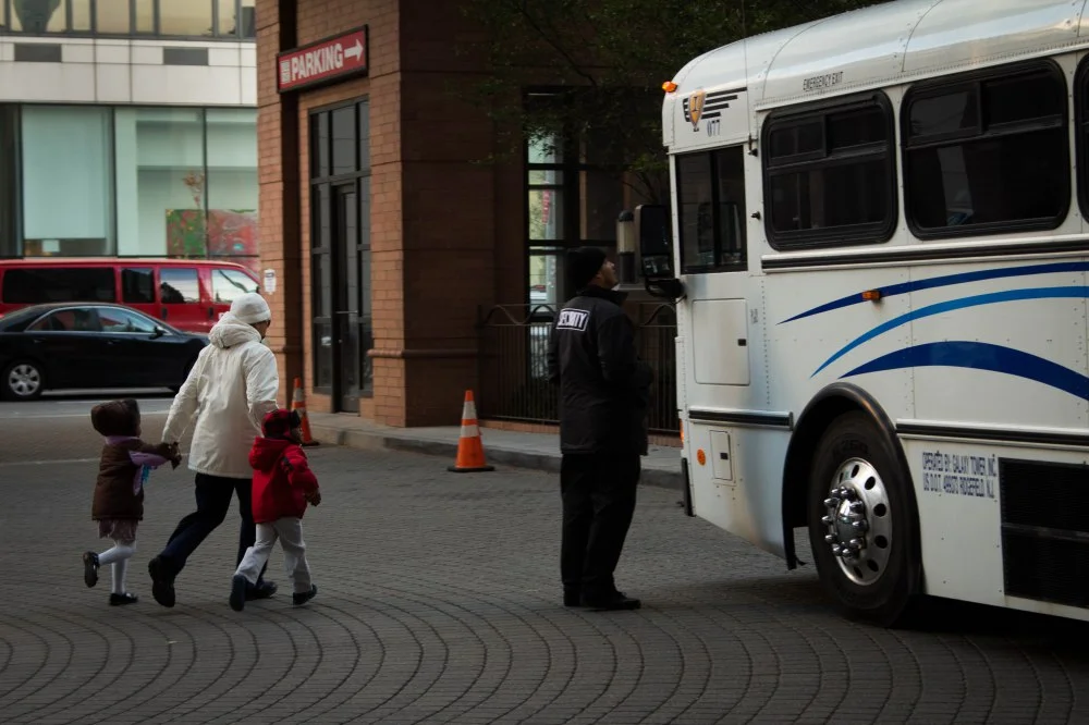 Election Day 2012: A voter arrives at her polling station in Manhattan. 