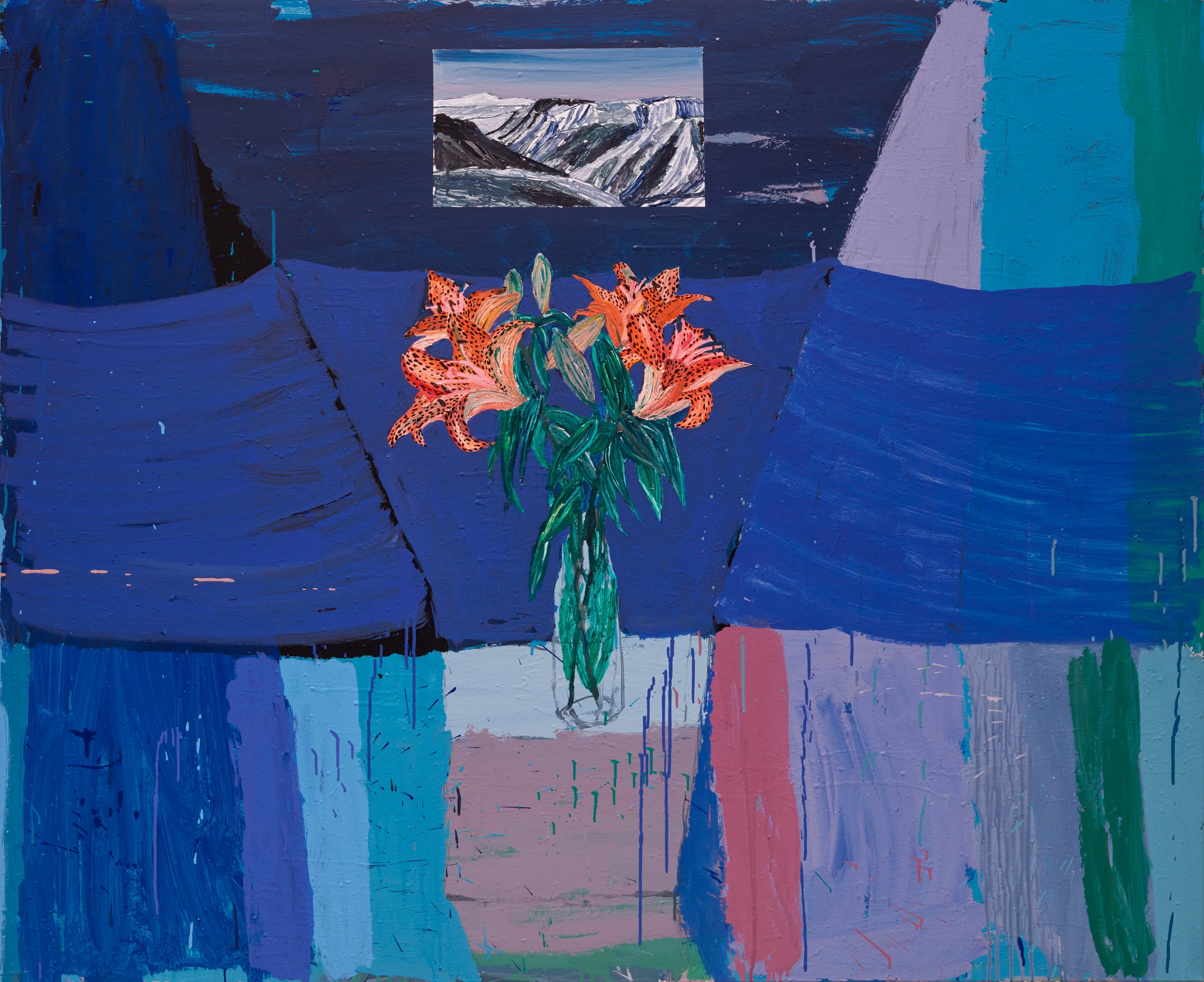 Orange Lilies from Blue You with Blue Mountains, 2019, acrylic on linen, 137 x 168 cm, photographer_ Mim Stirling .jpg