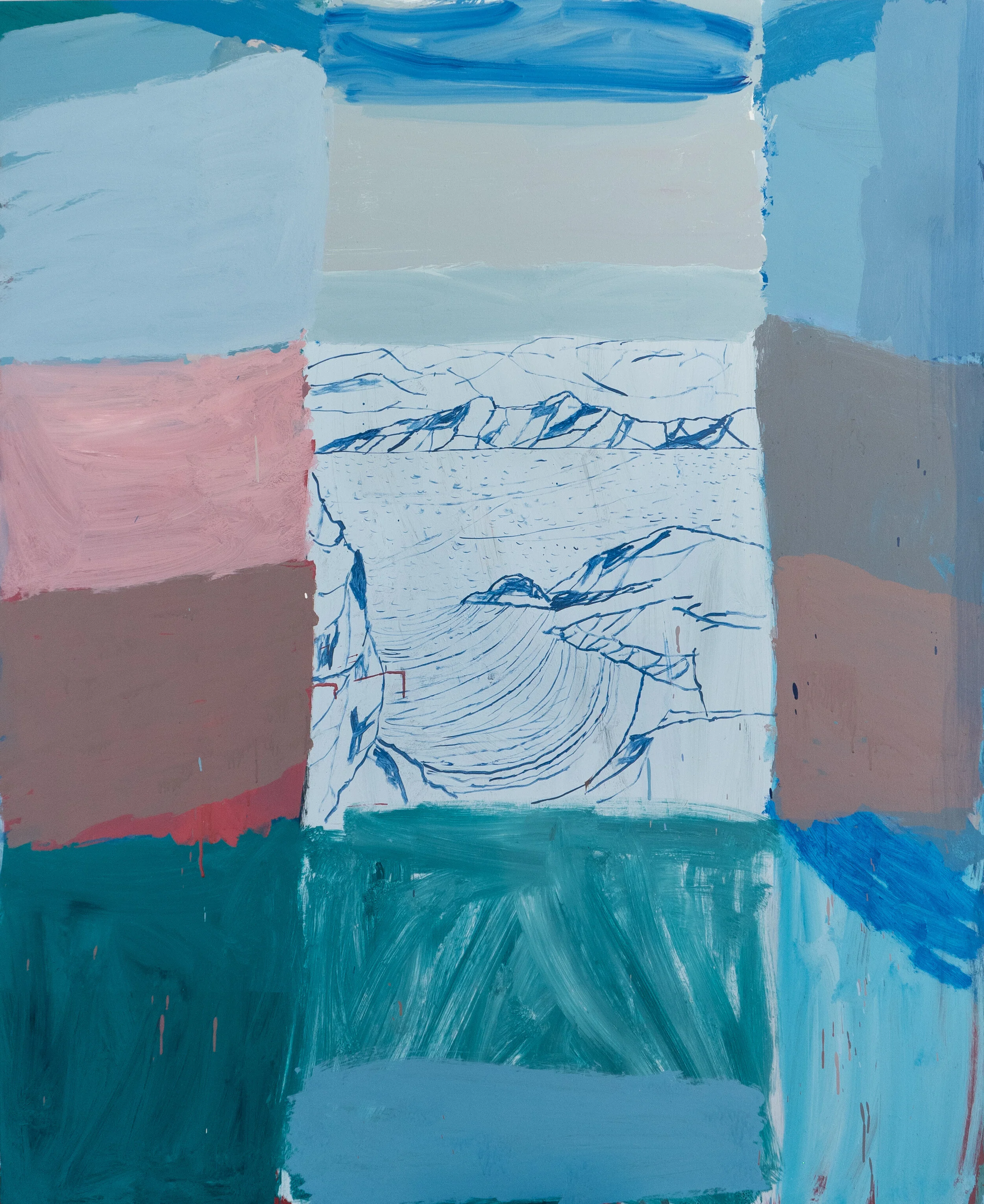 Unfolding Room with Screenshot of Isle of Lismore, 2020, acrylic on polycotton, 168 x 137 cm.jpg