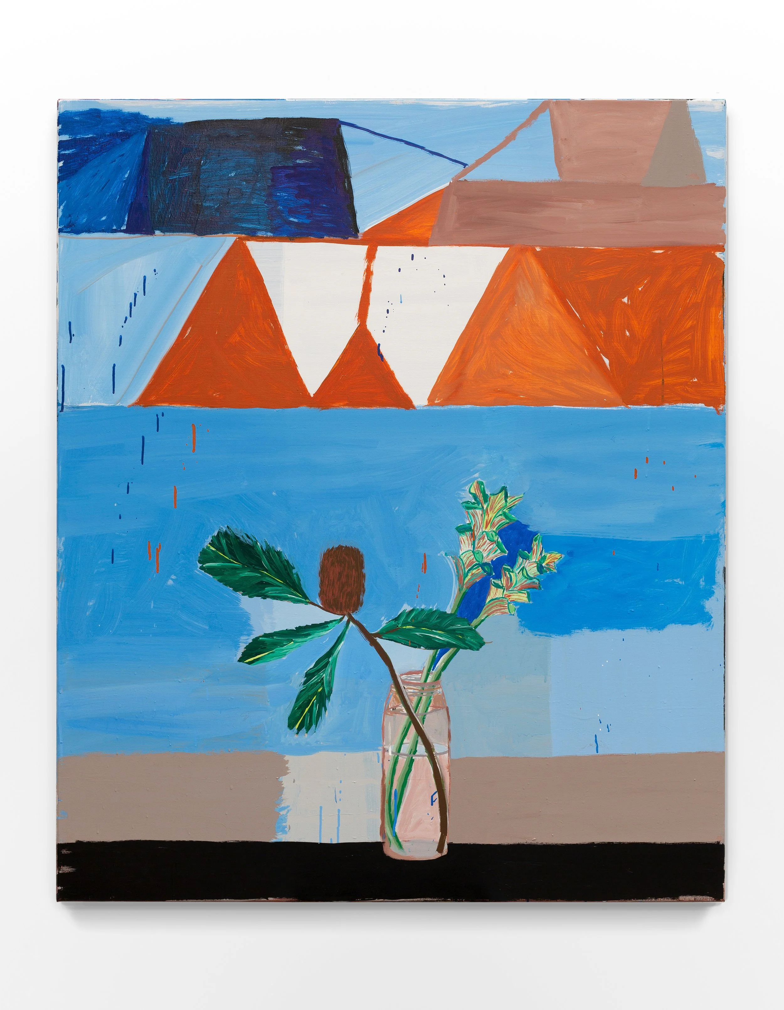Augie's Banksia, Ginger Lillies, Rooftop Tents, 2022, acrylic on polycotton, 122 x 102 cm .jpg