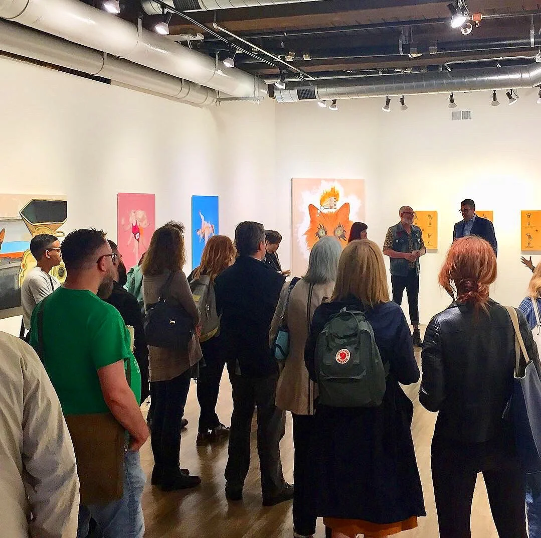 Artists Nathalie DeZan, Bryan Rackleff and Joe Waks talking about their work in “Irreverent”.