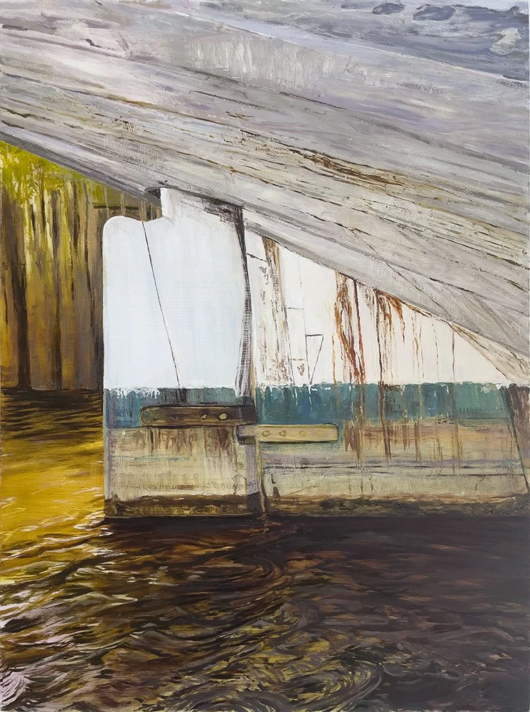 Starboard Rudder Sunny Afternoon, 24" x 18", oil on panel