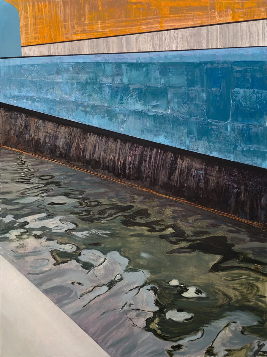 Becuna and Friends, 40" x 30", oil on panel