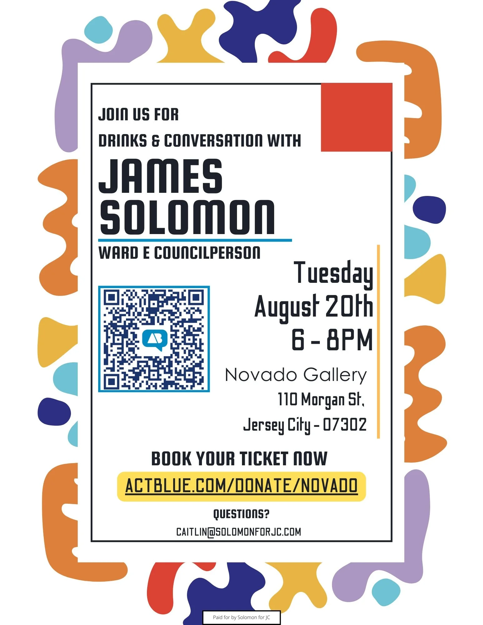 Event for Jersey City Councilman James Solomon at Novado Gallery