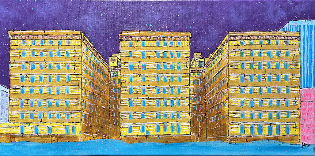 "The Butler Way", 24" x 12", mixed media on canvas
