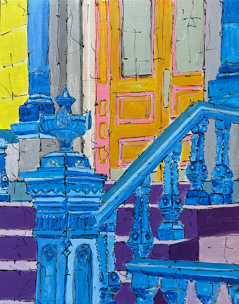 "The Invitation", 14" x 11", mixed media on canvas