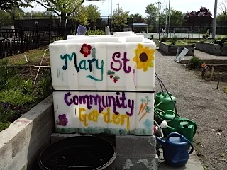 Water tank at Mary Street Community Garden image credit: www.oshawa.ca