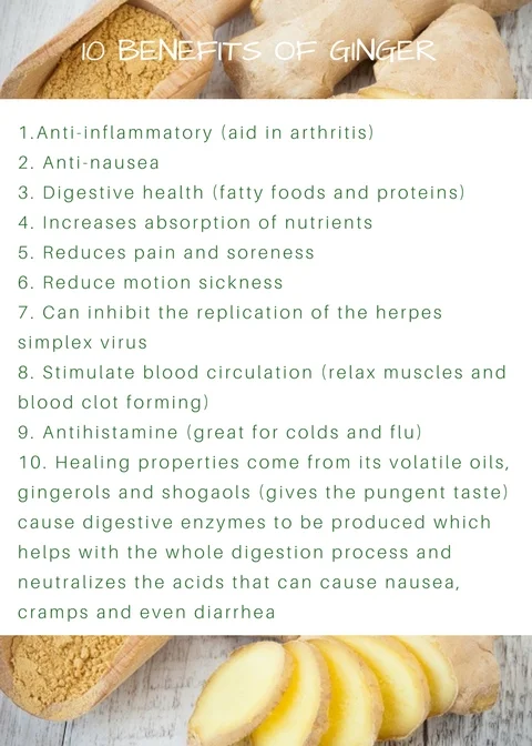 10 Benefits of Ginger
