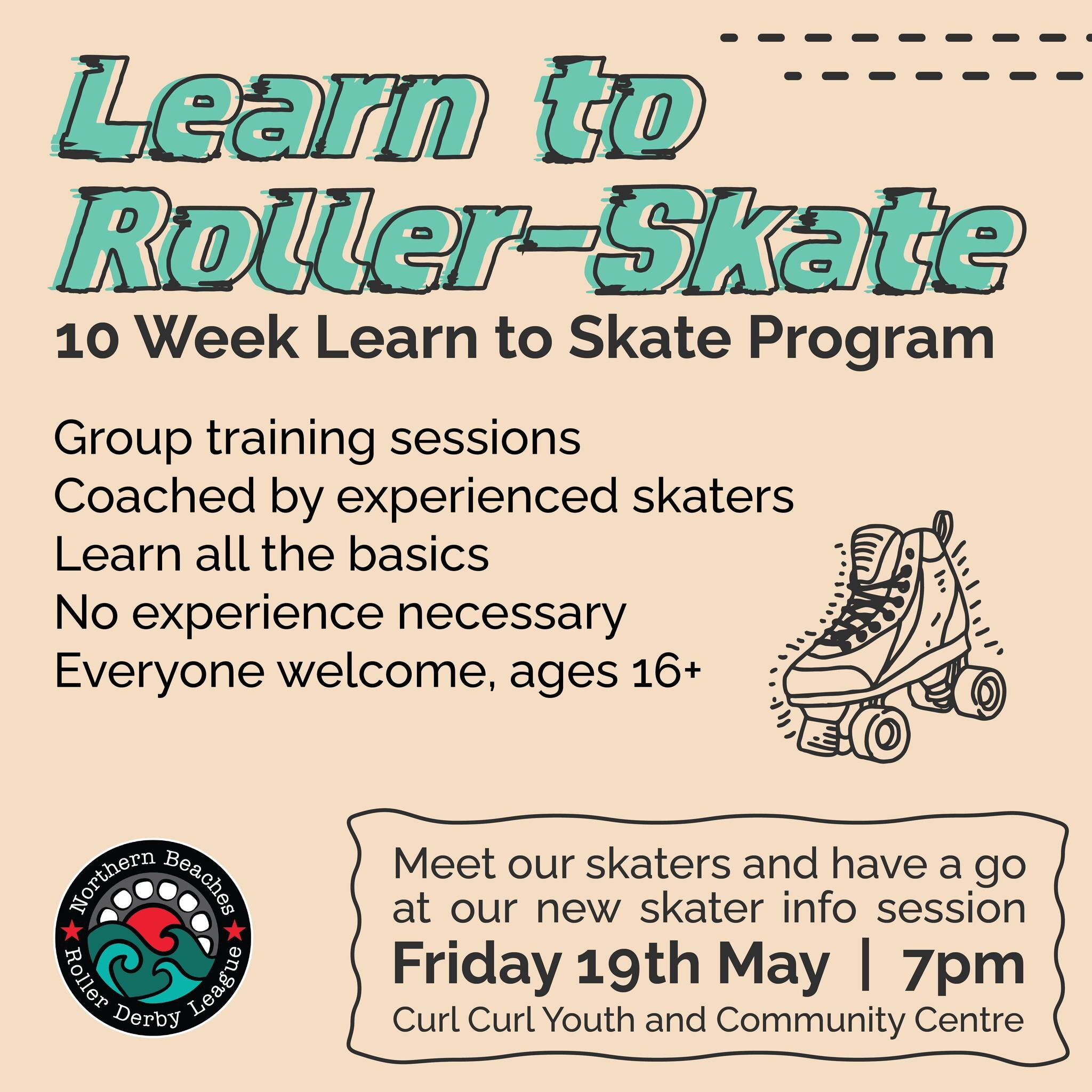 We're looking for some awesome new skatey-friends! Our New Skater Info Session is coming up on Friday 19th May, and we'd love to meet you! Check out our facebook event for all the info. 
.
.
#rollerskating #rollerskatepractice #rollerderby #jamskatin