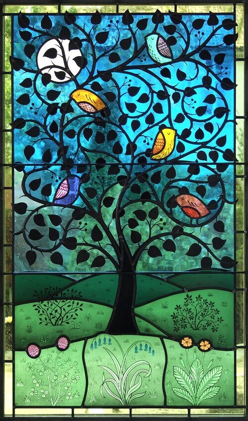 Current Artwork  Painting on glass windows, Artist palette, Glass crafts