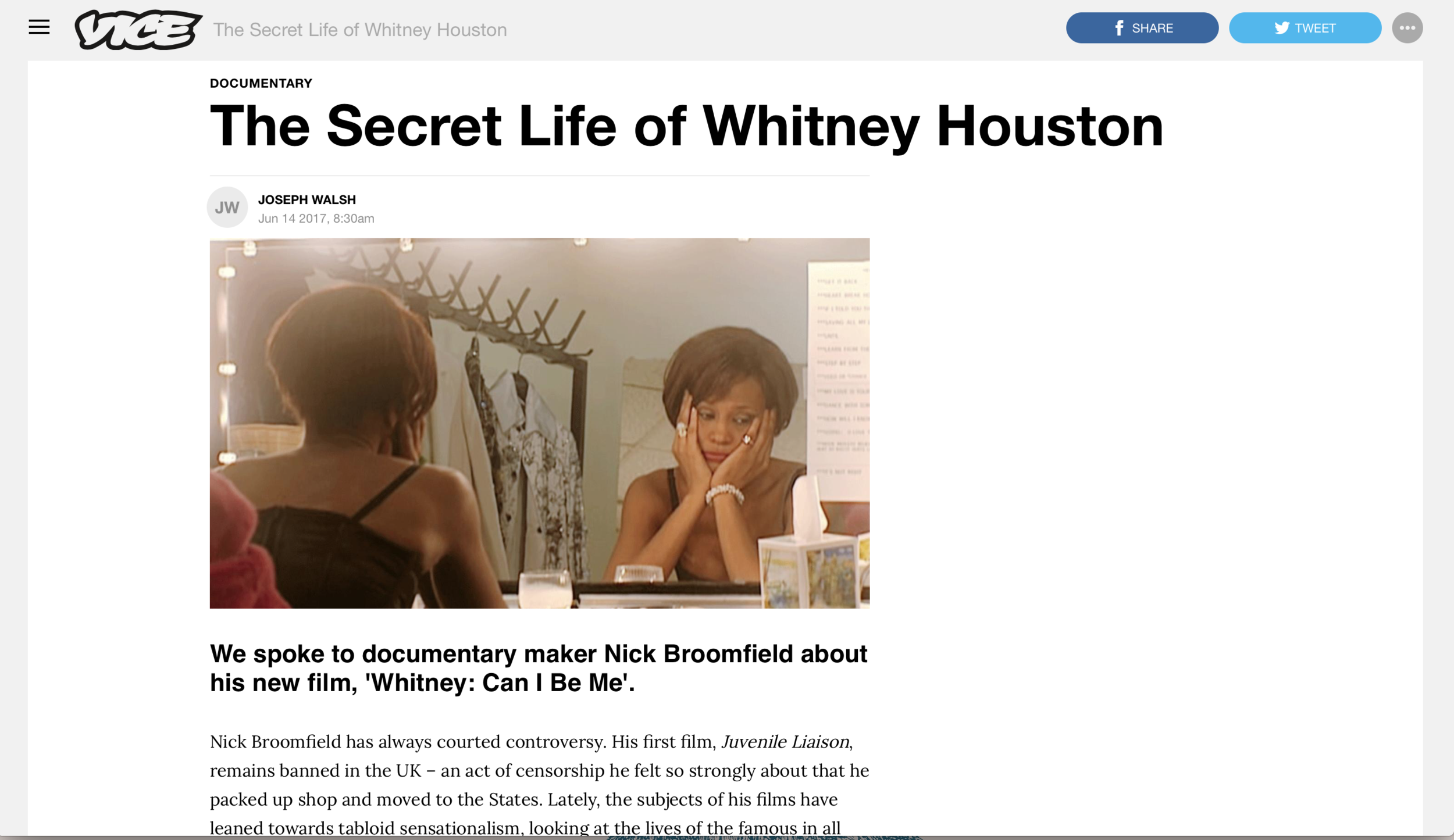 The Secret Life of Whitney Houston