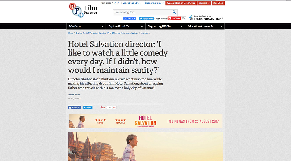 Hotel Salvation director: ‘I like to watch a little comedy every day. If I didn’t, how would I maintain sanity?’