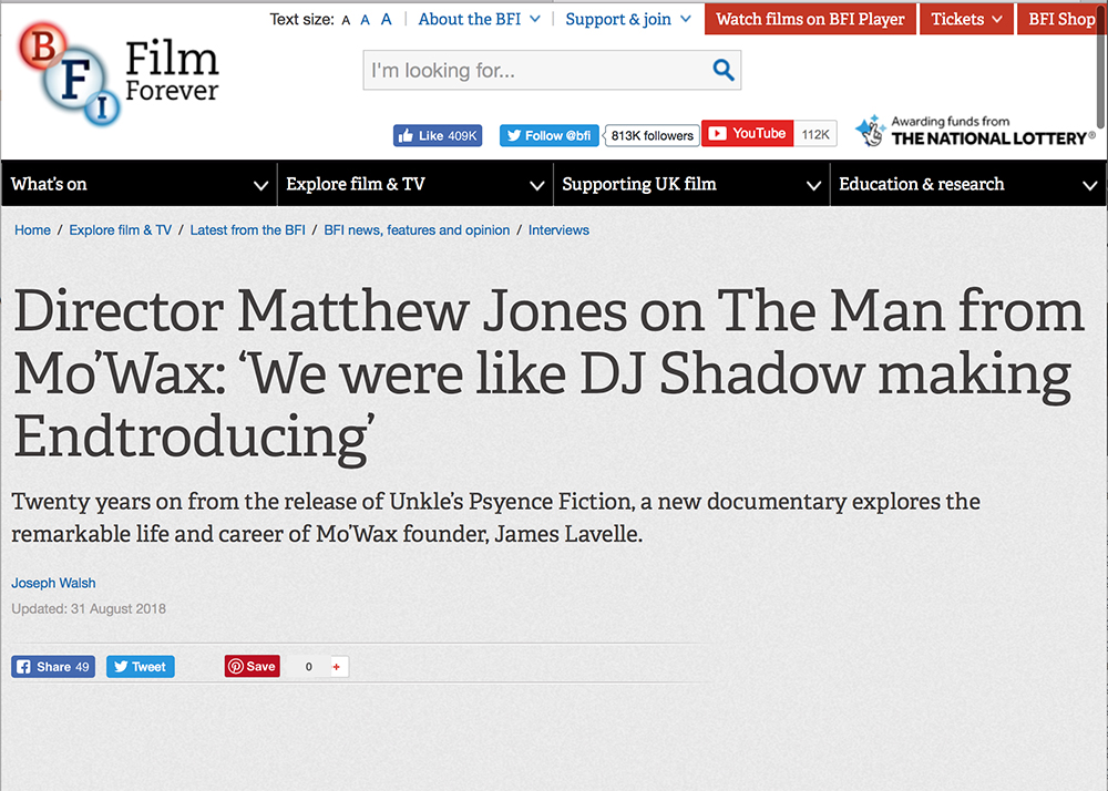 Director Matthew Jones on The Man from Mo’Wax