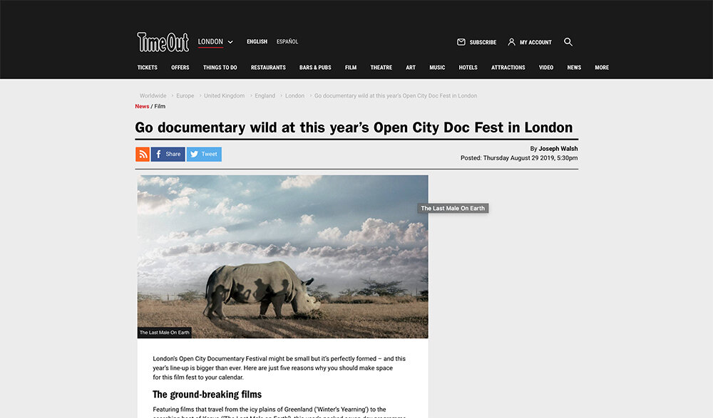 Open City Docs - TimeOut