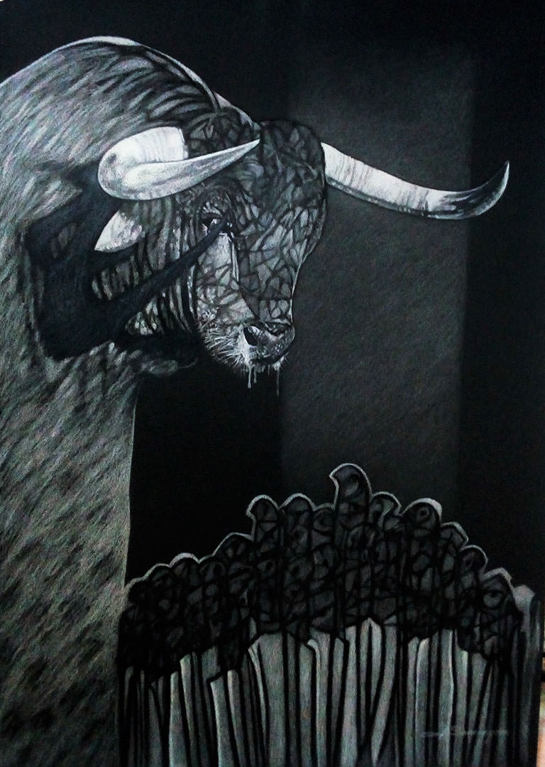 5 Último discurso, Lapiz de acuarela cartulina, 50 x 70 cm 2.jpg