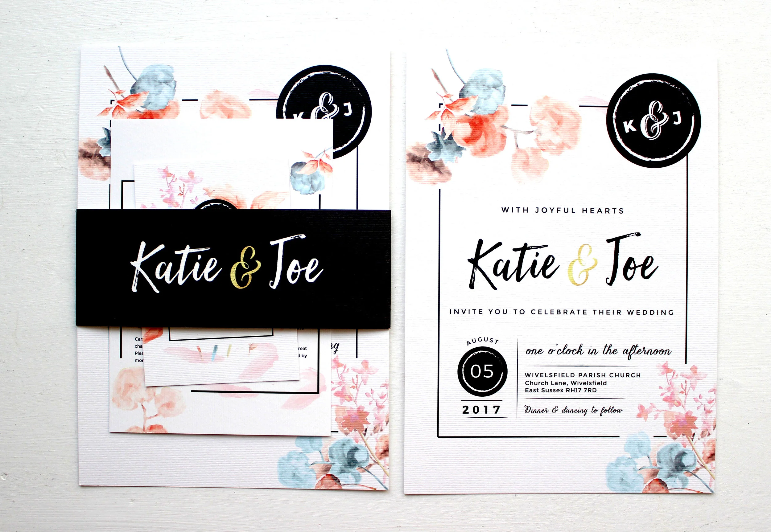 Katie & Joe's adaptation of my Vintage Floral template - I love the colour way we went with!