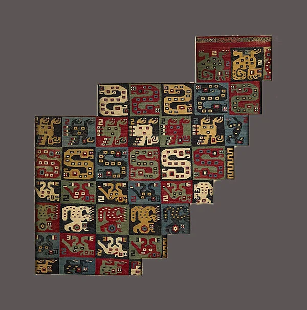 Lot 168. Allen Stone Auction. October 19, 2018 HUARI, MANTLE FRAGMENT, PERU Estimate: $1,000 - $1,500