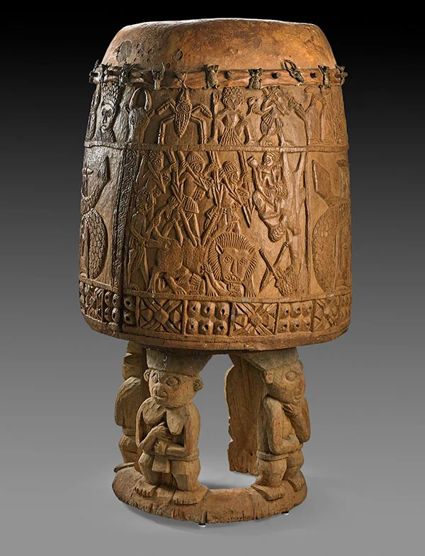 Bamum drum, Cameroon, 1st quarter 20th century