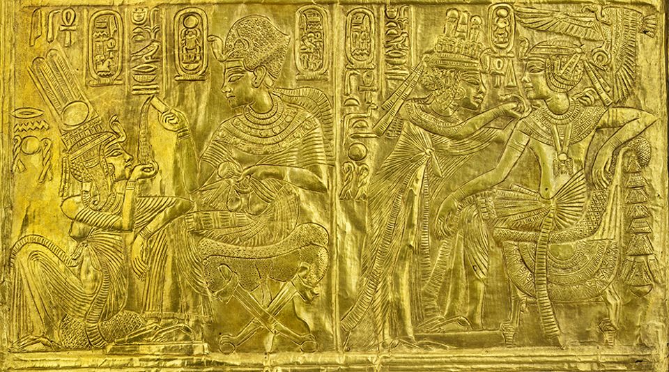 cairo egyptian museum-golden shrine of a statue-carter108