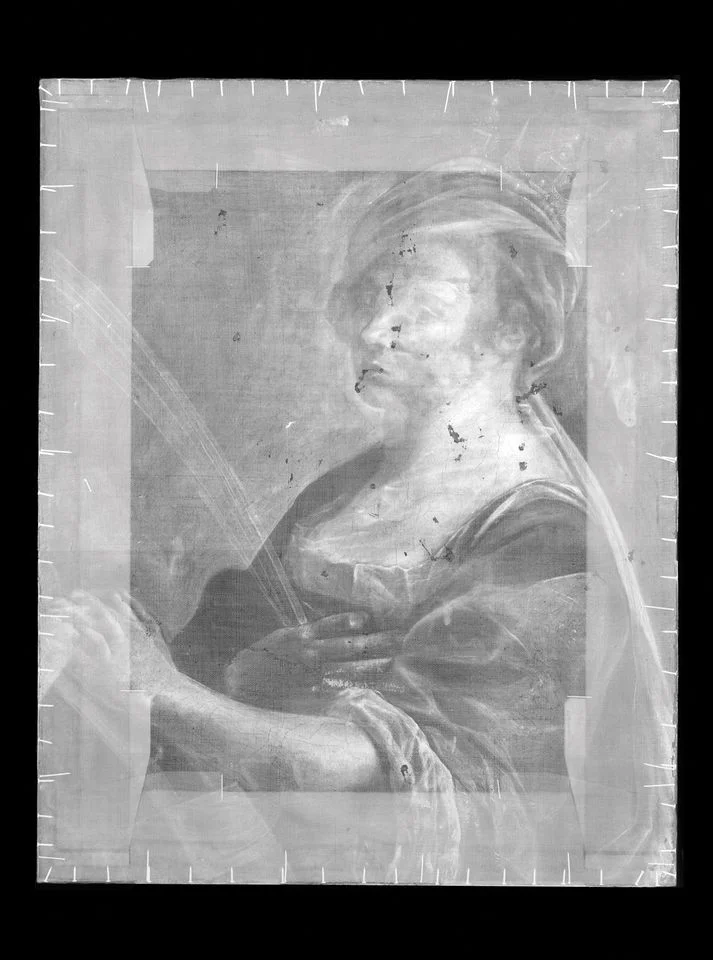 X-radiograph of Galleria degli Uffizi's St. Catherine of Alexandria
credit: Galleria degli Uffizi for both