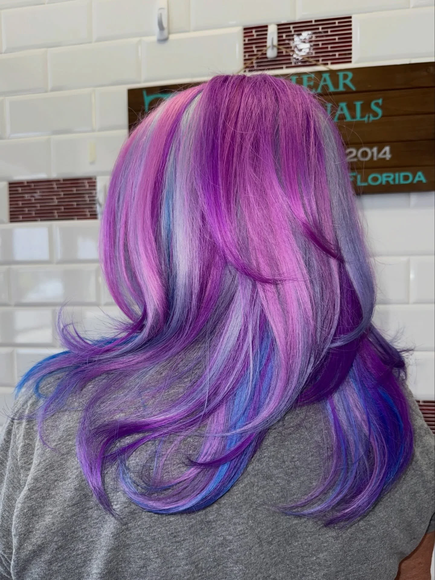 Hair that dreams are made of 💜💙🩷
Stylist: Sarah L.  @sarahlavalle 

Book now using the link in our bio or call 941-752-8010