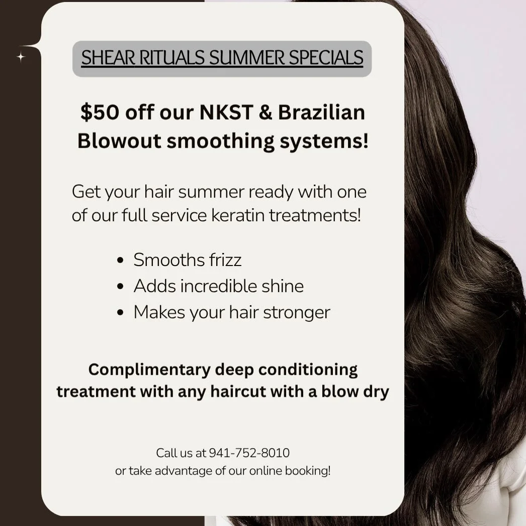 👀🚨 SUMMER SPECIALS ARE HAPPENING NOW ‼️

Great hair starts with an appointment, so be sure to book yours now 💙

#srq #941 #bradentonhair #sarasotahair #bradentonsalon