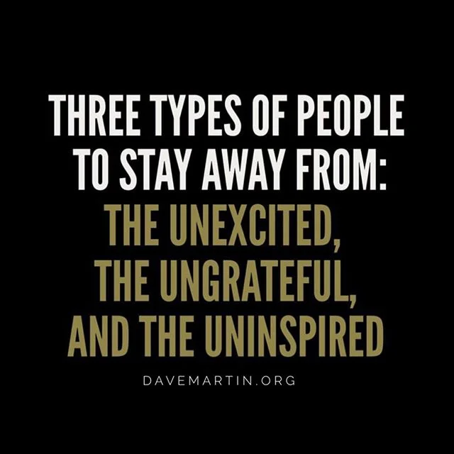 We are supposed to love everyone but we don&rsquo;t have to hang around with everyone.  Here are three people you should stay away from. #Leadership #Success