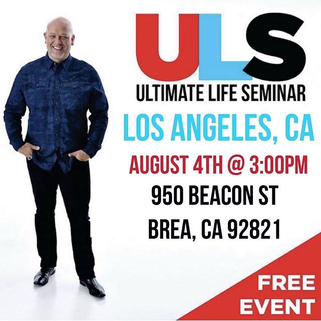#SoCal - Looking forward to Sunday afternoon at 3:00pm!  If you&rsquo;re near the LA area, I&rsquo;d love to see you! #ULS #UltimateLife #Leadership #GamePlan