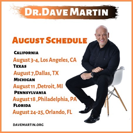 AUGUST SCHEDULE- Looking forward to being in some great cities this month.  All events are open to the public.  I hope to see you if I am in your city.