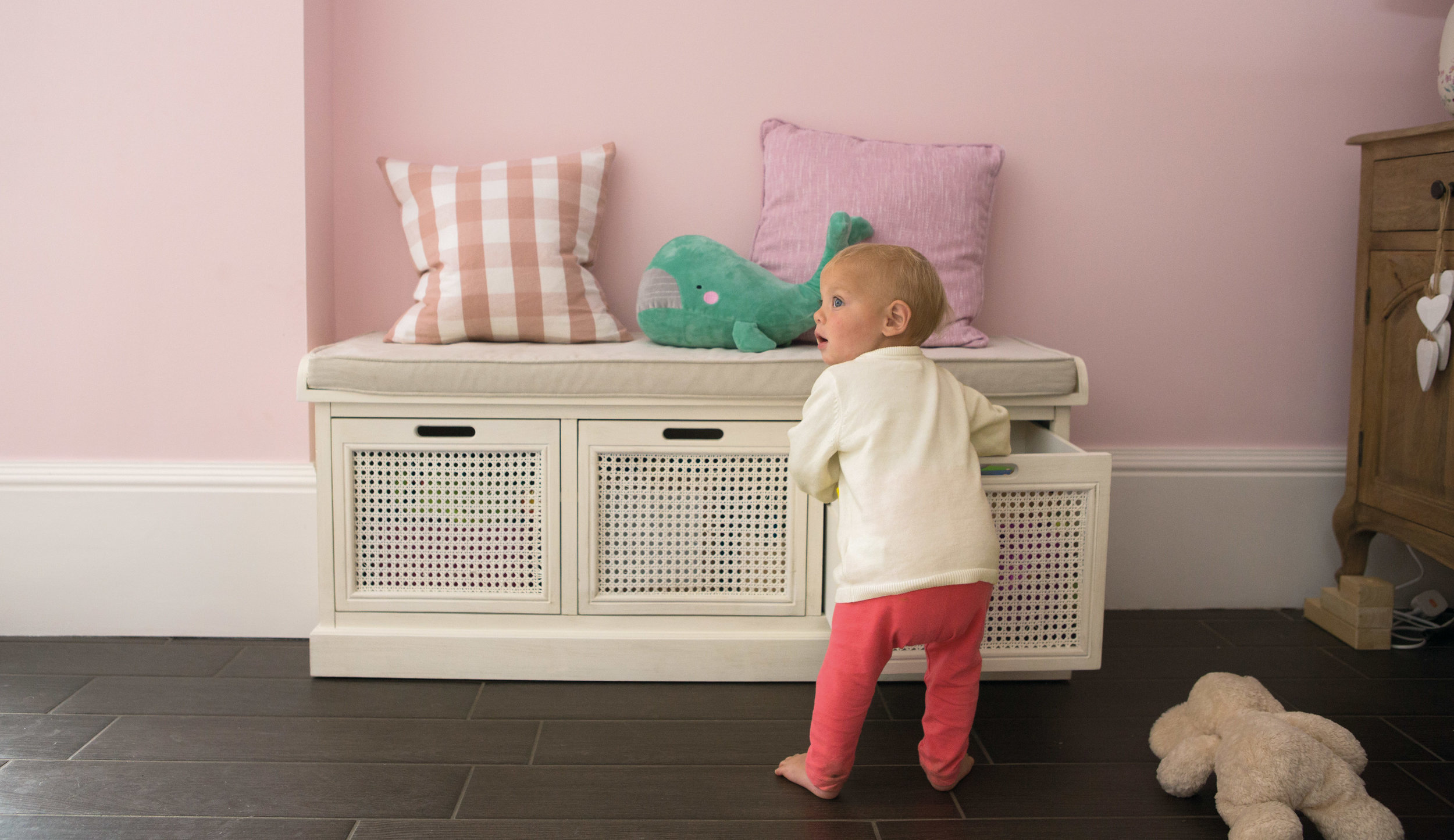 Dunelm lucy cane 2024 cream storage bench