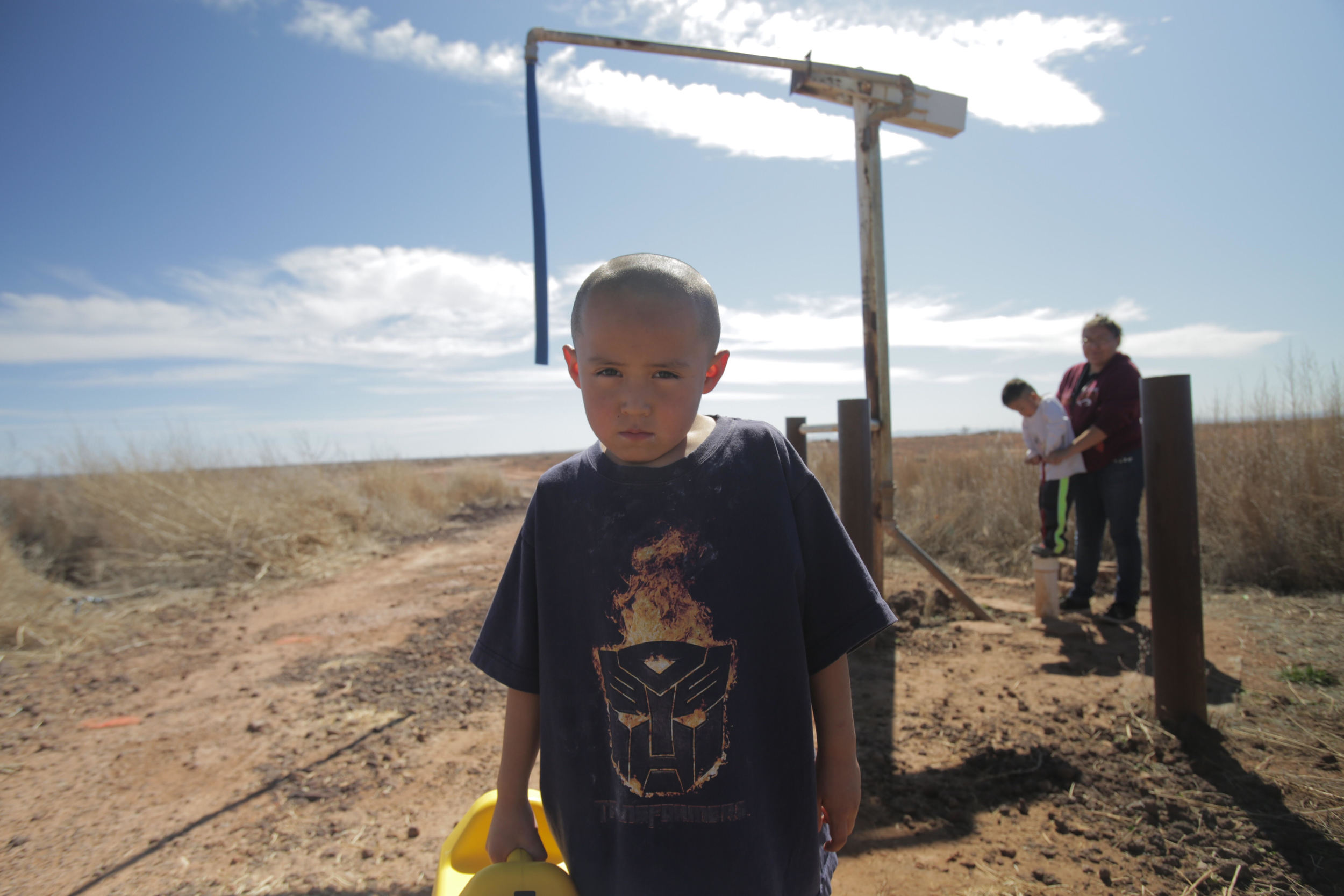   Baby Lisa’s brothers and sisters get about 50 gallons of water every week from this pumping station. The water isn’t safe to drink, so they only use it for cleaning and bathing. To get clean water suitable for drinking, their mom LaTanya has to dri