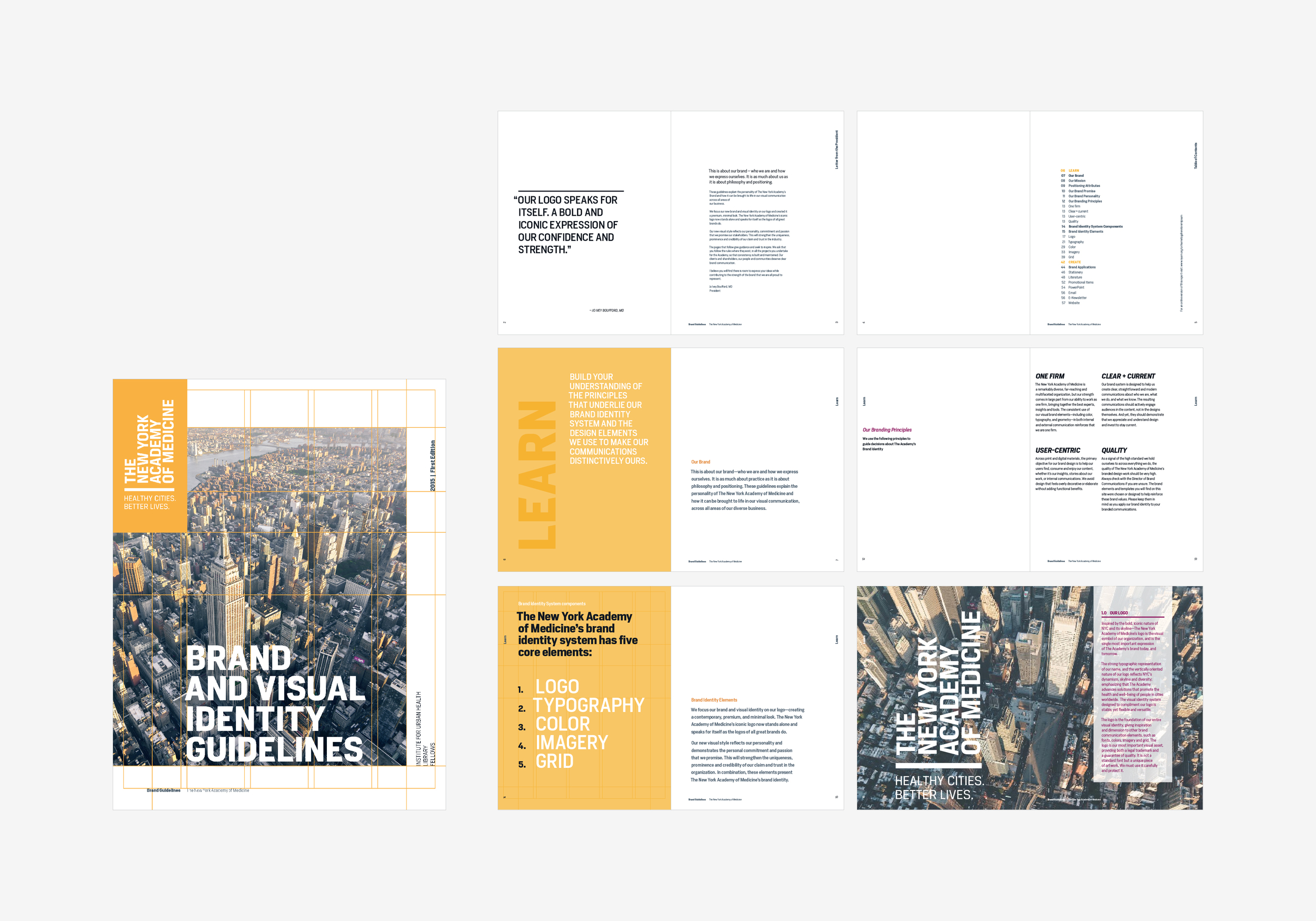 brand guidelines + front cover