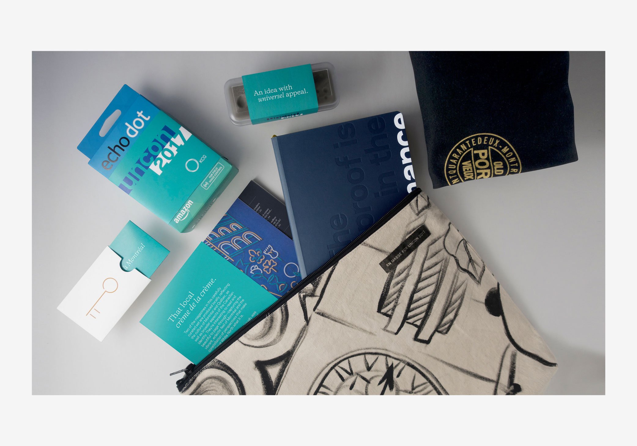 branded giveaway packaging + materials