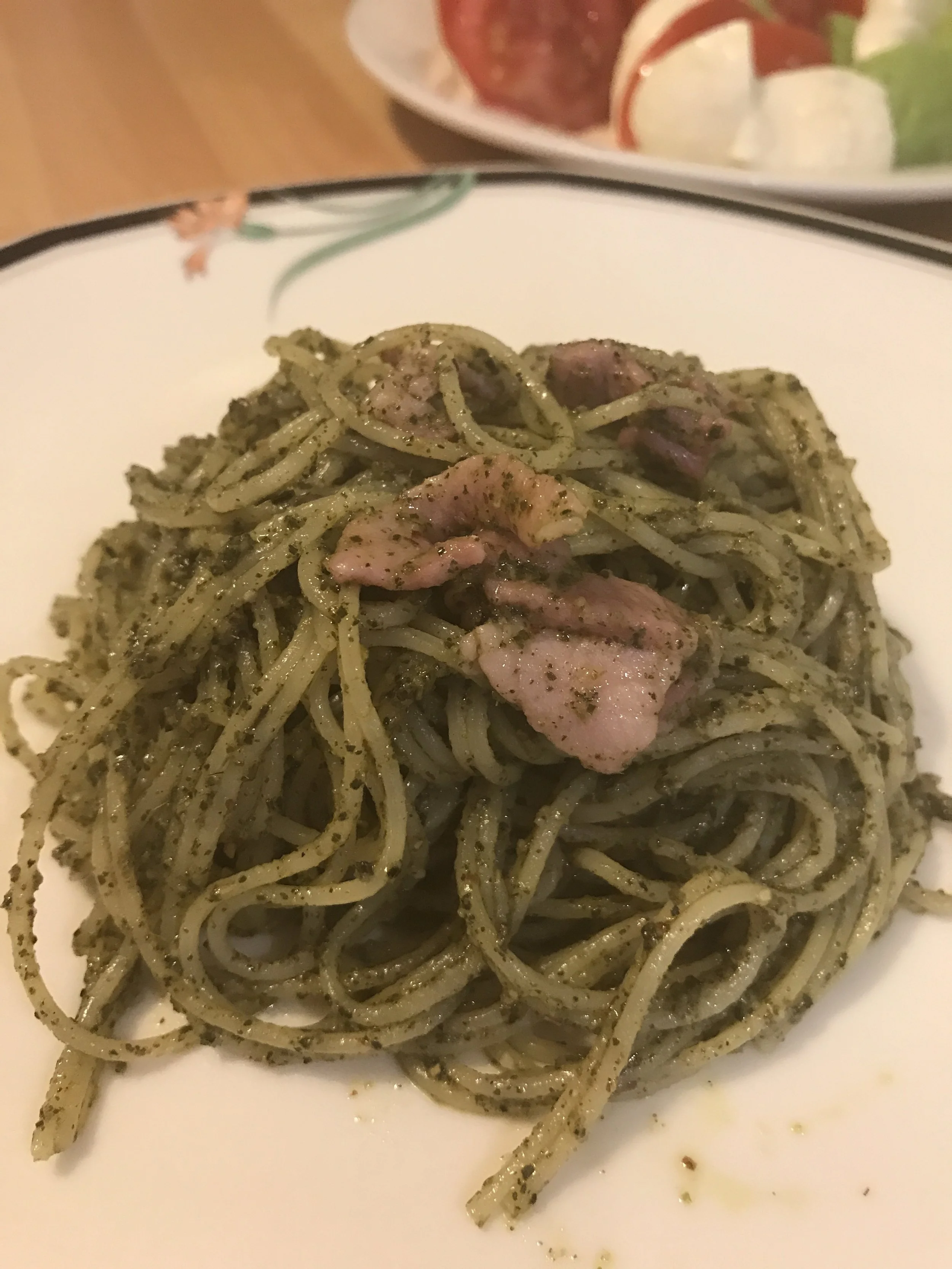Recipe - Spaghetti Chanovese (Spaghetti Genovese with Japanese Green tea)