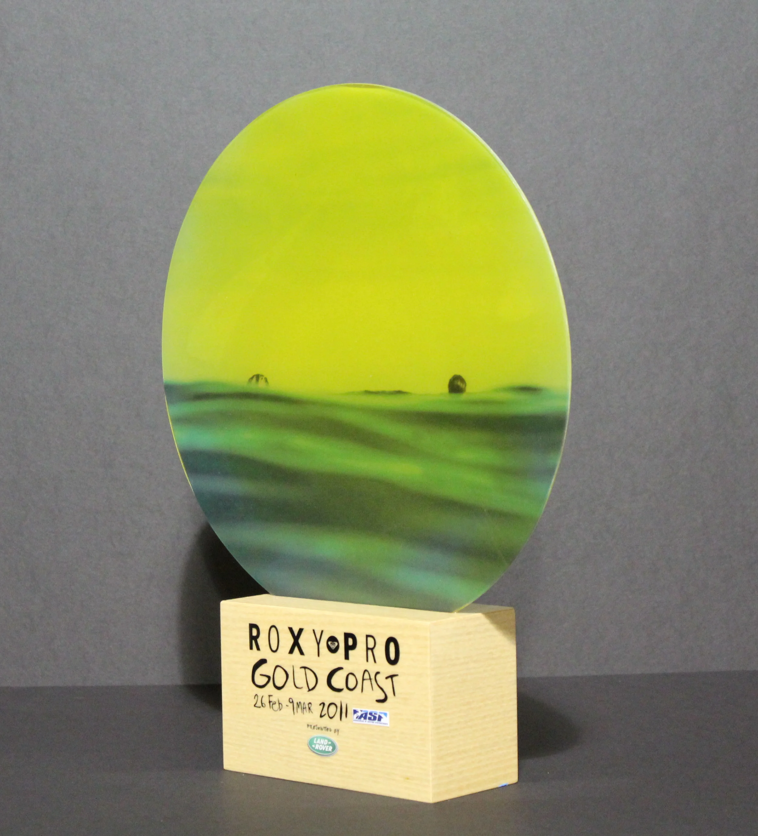 ROXY PRO 2011 trophies - 2nd place at an angle.JPG