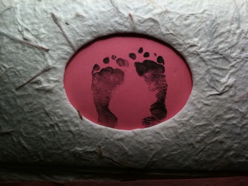Isabelle's foot prints.