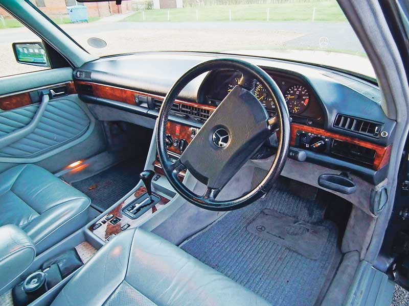 Interior is restrained yet opulent. The steering wheel is known to go straight.