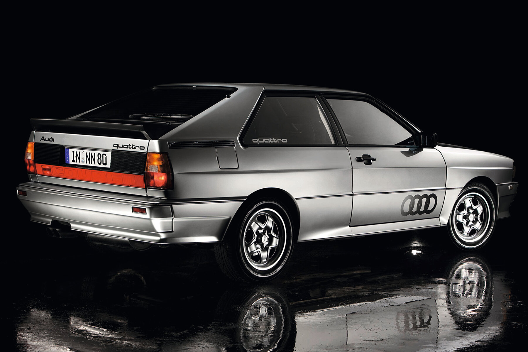 Audi Quattro (1980-1991) – rear three-quarter view highlights its muscular wheelarch extensions