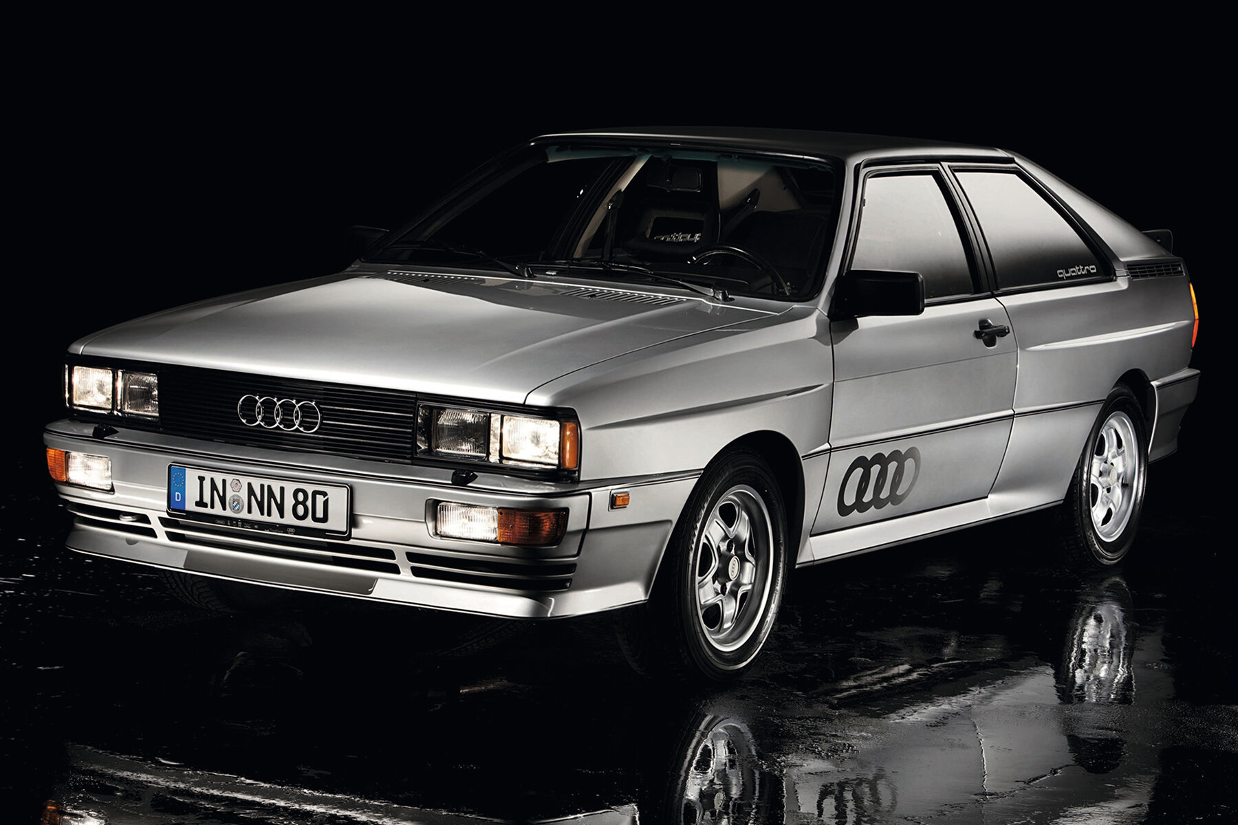 Audi Quattro (1980-1991). The quad-headlight arrangement only lasted until 1983, but is visually striking