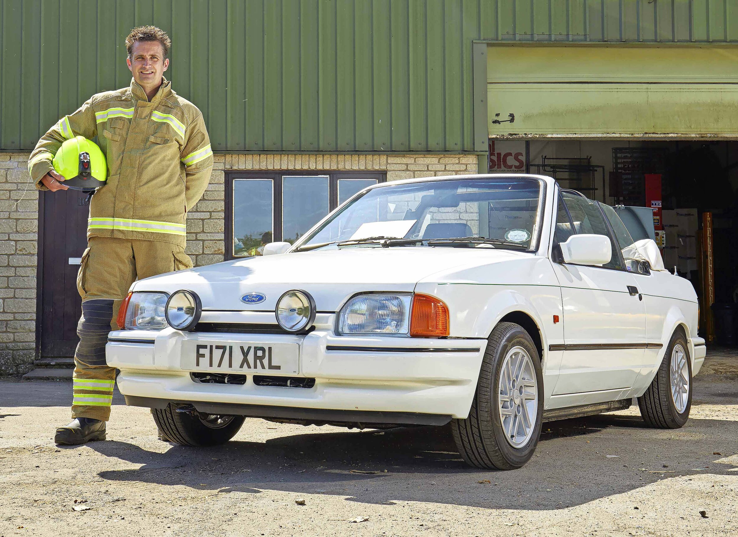 Richard Knights and his Ford Escort Cabriolet