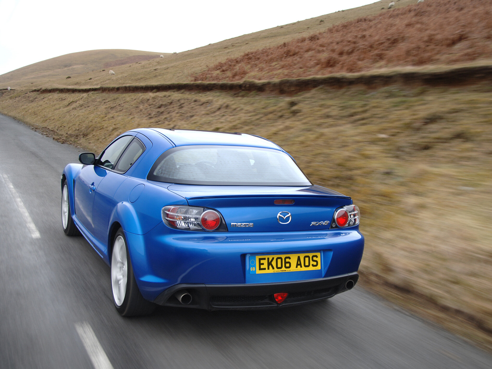 The view lesser cars will get of a hard-driven Mazda RX-8