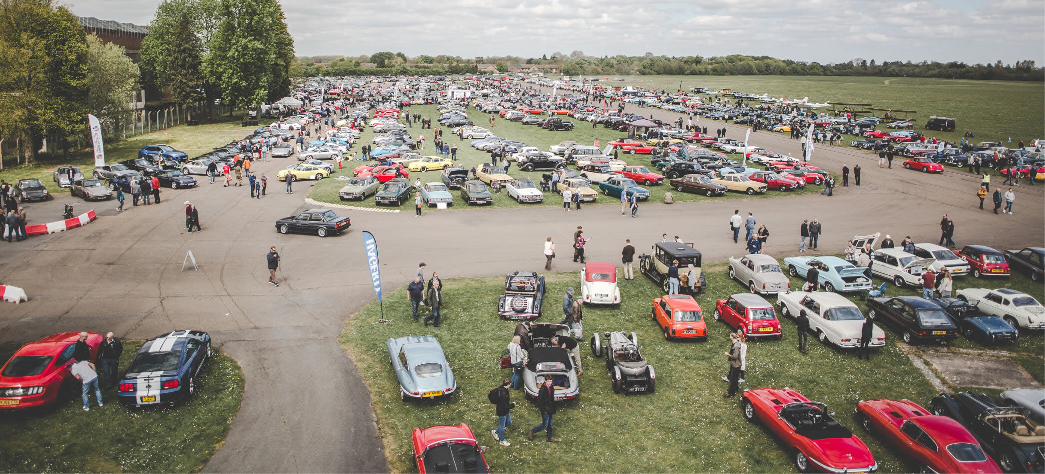 Bicester Heritage has plenty of room to accommodate large classic car events